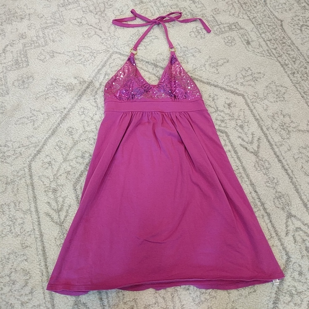 VS purple halter dress